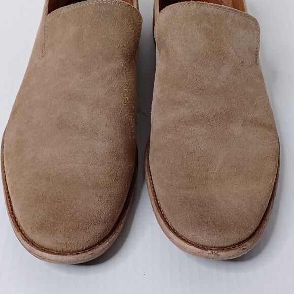 Frye Shoes Mens 10.5 Suede Loafers Slip On Ash Venetian Leather Casual Dress - Picture 7 of 10